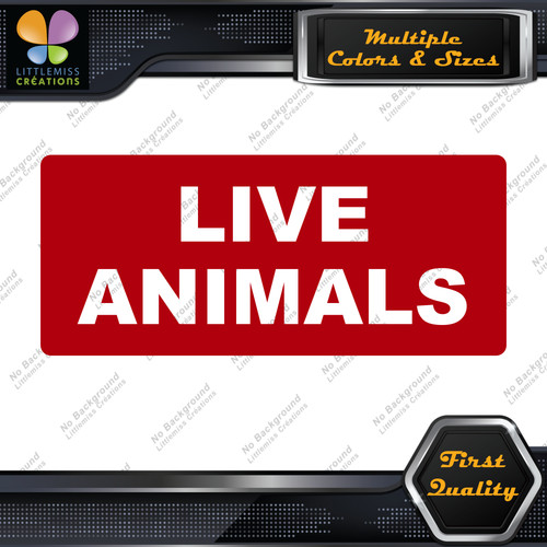 Live animals rectangle line - animals,